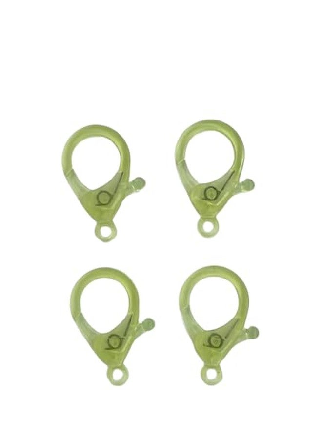Bhavya Optic Bhavya Lobster Clasps, CLaspes for Keychain Set, Clasps for Bags Zippers, Acrylic 35X22 mm (Lobster Clasp L Green) - Image 1